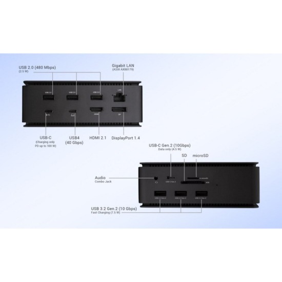 i-tec USB4 Metal Docking Station Dual 4K, Dockingstation