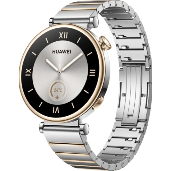 Huawei Watch GT 4 Smartwatch 41mm (Aurora), silver, SILV Milanaise AMOLED Display