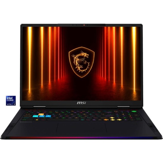 MSI Raider 18 HX AI A2XWIG-075 - 18 UHD+ MiniLED 120Hz Display, Intel Core Ultra 9 285HX, 64GB DDR5 RAM, 4TB SSD, NVIDIA GeForce RTX 5080, Windows 11
