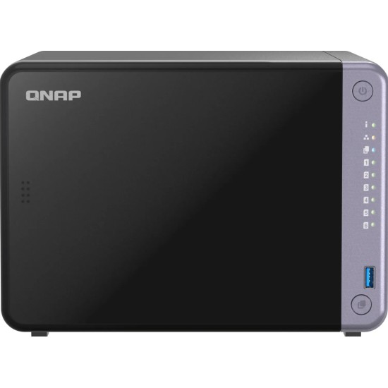 QNAP TS-632X-4G NAS 6-Bay 0/6 HDD/SSD, 2x 2.5G Ethernet, 2x 10G SFP+, 4GB RAM QNAP TS-632X-4G 24TB WD Red Plus NAS-Bundle NAS inkl. 2x 12TB WD Red Plus 3.5 Zoll SATA Festplatte