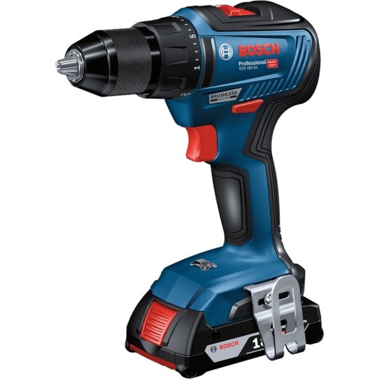 Bosch Akku-Bohrschrauber GSR 18V-55 Professional, 18Volt