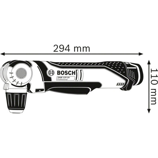 Bosch Akku-Winkelbohrschrauber GWB 12V-10 Professional solo, 12Volt