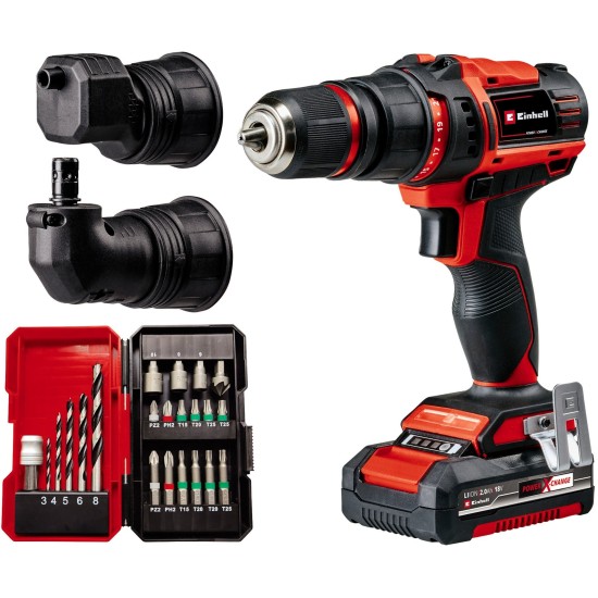 Einhell Akku-Bohrschrauber-Set TE-CD 18/45 3X-Li +22, 18Volt