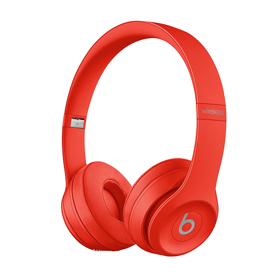 Beats Solo 3 Wireless Bluetooth Headphones (Over Ear) - Citrus Red