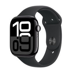 Watch Apple Watch Series 10 GPS 42mm Jet Black Aluminium Case with Sport Band M/L - Black