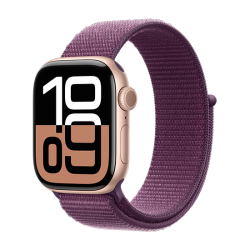 Watch Apple Watch Series 10 GPS 42mm Rose Gold Aluminium Case with Sport Loop - Plum