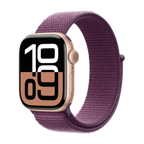 Watch Apple Watch Series 10 GPS 42mm Rose Gold Aluminium Case with Sport Loop - Plum