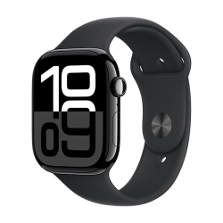 Watch Apple Watch Series 10 GPS 46mm Jet Black Aluminium Case with Sport Band S/M - Black