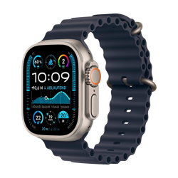 Watch Apple Watch Ultra 2 LTE (2024) 49mm Black Titanium Case with Trail Loop M/L - Navy