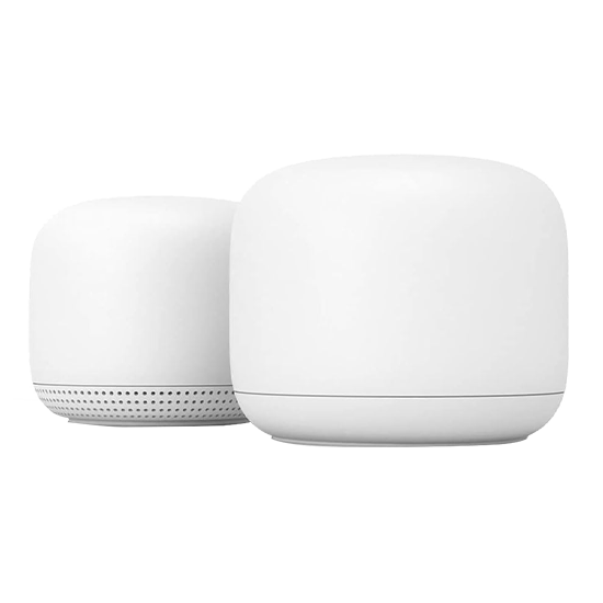 Google Nest Wifi Router+Pointr 2Pcs - White Google Nest Wifi Router+Pointr 2Pcs - White