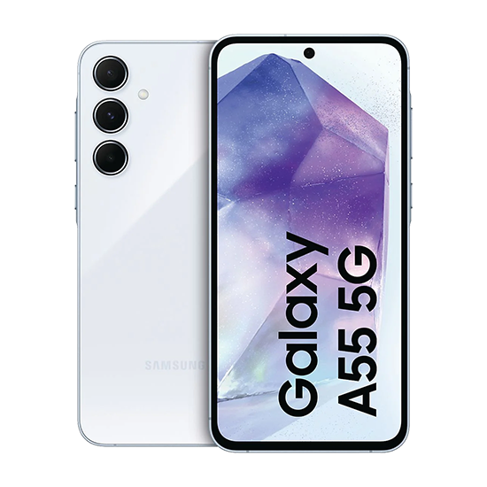 Samsung Galaxy A55 5G 256GB Awesome Iceblue 16,83cm (6,6) Super AMOLED Display, Android 14, 50MP Triple-Kamera Samsung Galaxy A55 5G 256GB Awesome Iceblue 16,83cm (6,6) Super AMOLED Display, Android 14, 50MP Triple-Kamera