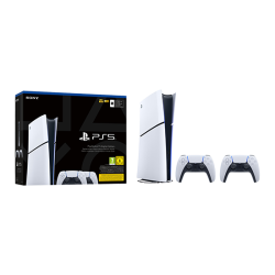 Sony PlayStation 5 Slim Digital Edition 1TB  with 2 Dualsense Controller - White