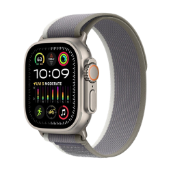 Watch Apple Watch Ultra 2 (2023) LTE 49mm Natural Titanium Case with Trail Loop S/M - Green/Grey