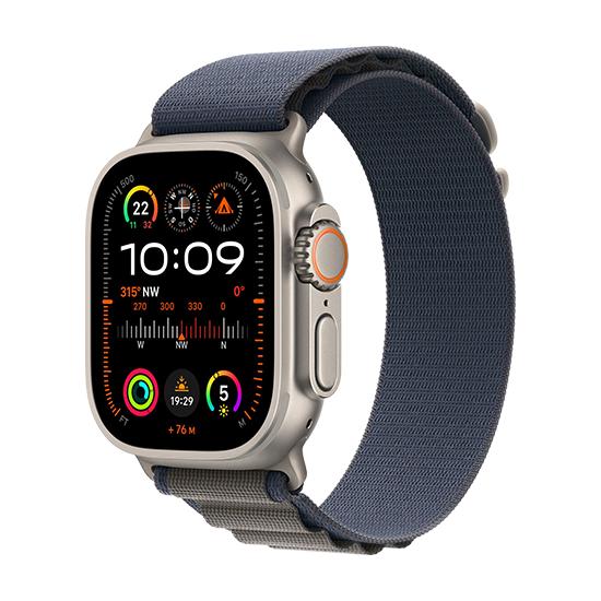 Watch Apple Watch Ultra 2 Natural LTE 49mm Titanium Case with Alpine Loop S - Blue Watch Apple Watch Ultra 2 Natural LTE 49mm Titanium Case with Alpine Loop S - Blue