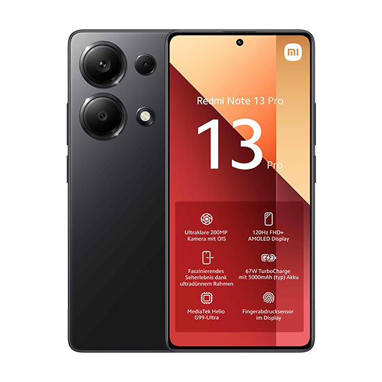 Xiaomi Redmi Note 13 Pro 4G Dual Sim 12GB RAM 512GB - Black