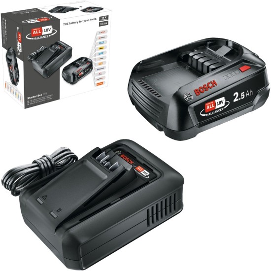 Bosch Akku-Starter Set 18V 1x 2,5Ah + Schnellladegerät AL 18V-44