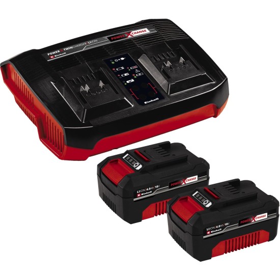 Einhell 2x 4,0Ah & Twincharger Kit, Set Einhell 2x 4,0Ah & Twincharger Kit, Set