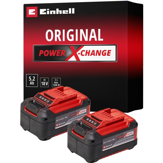 Einhell Akku Power-X-Change Plus TWIN-PACK 18Volt 5,2Ah