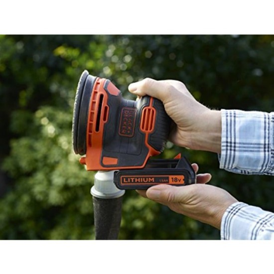 BLACK+DECKER Akku-Exzenterschleifer BDCROS18-QW, 18Volt