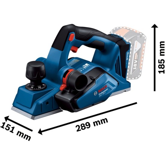 Bosch Akku-Falzhobel GHO 18V-26 Professional solo, 18Volt, Elektrohobel