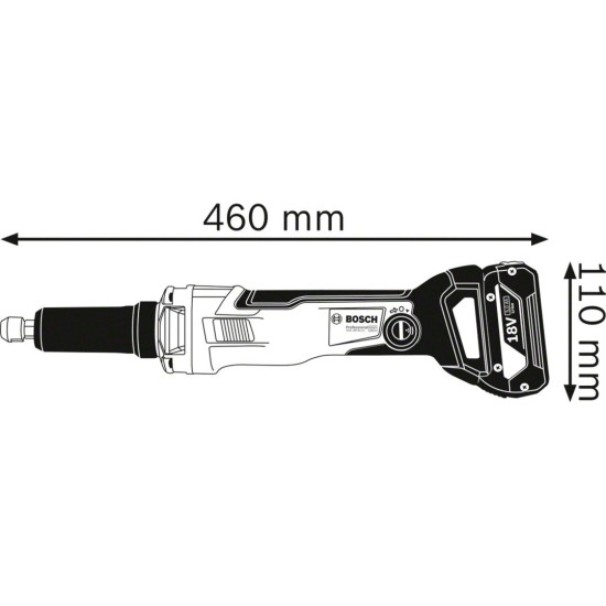 Bosch Akku-Geradschleifer GGS 18V-23 PLC Professional solo, 18Volt