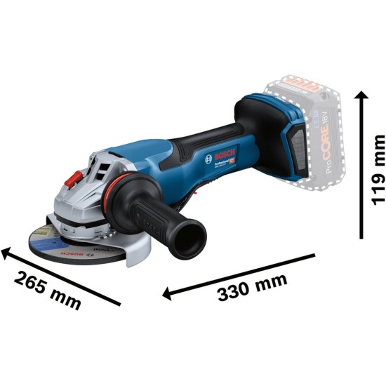 Bosch Akku-Winkelschleifer BITURBO GWS 18V-15 P Professional solo, Ø 125mm