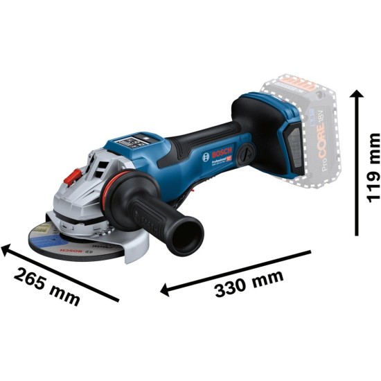 Bosch Akku-Winkelschleifer BITURBO GWS 18V-15 PSC Professional solo, Ø 125mm