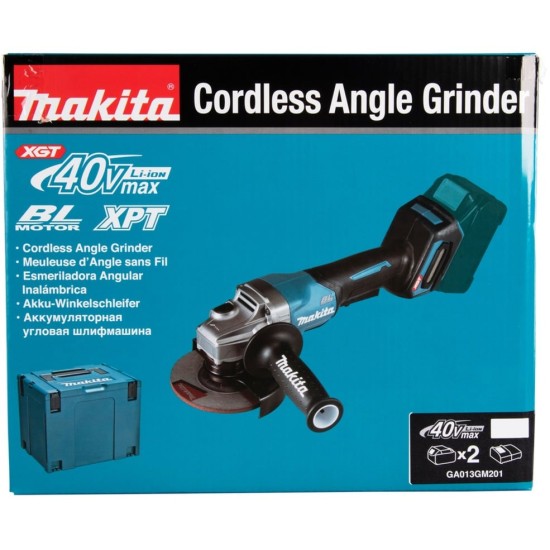 Makita Akku-Winkelschleifer GA013GM201 XGT, 40Volt
