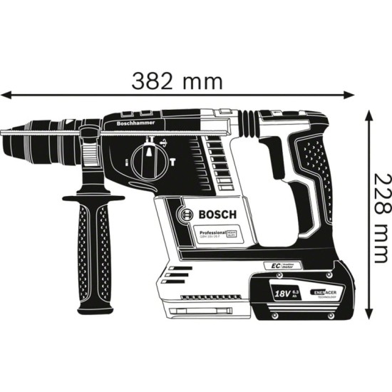 Bosch Akku-Bohrhammer GBH 18V-26 F Professional solo, 18Volt