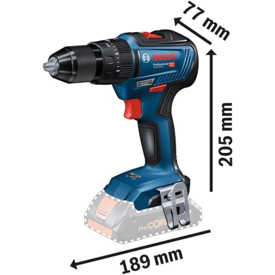 Bosch Akku-Schlagbohrschrauber GSB 18V-55 Professional solo, 18Volt