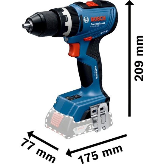 Bosch Akku-Schlagbohrschrauber GSB 18V-65 Professional, 18Volt