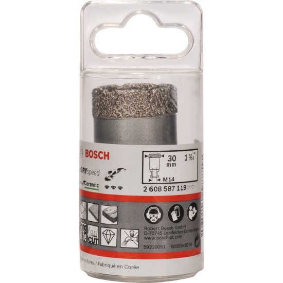 Bosch Diamant-Trockenbohrer Best for Ceramic Dry Speed, Ø 30mm