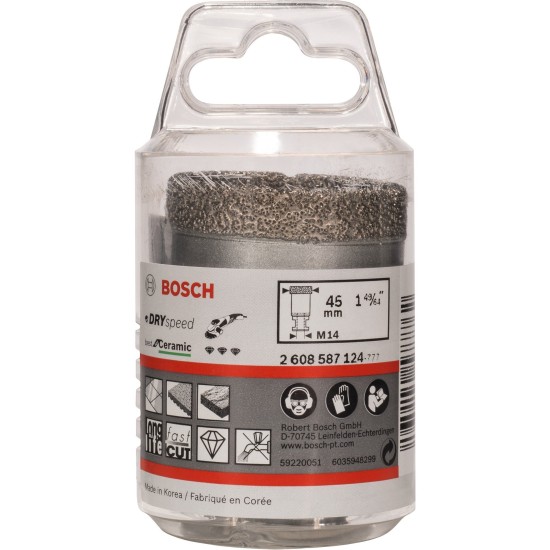 Bosch Diamant-Trockenbohrer Best for Ceramic Dry Speed, Ø 45mm