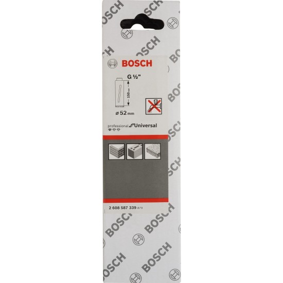 Bosch Diamant-Trockenbohrkrone Best for Universal, G 1/2", Ø 52mm, Bohrer