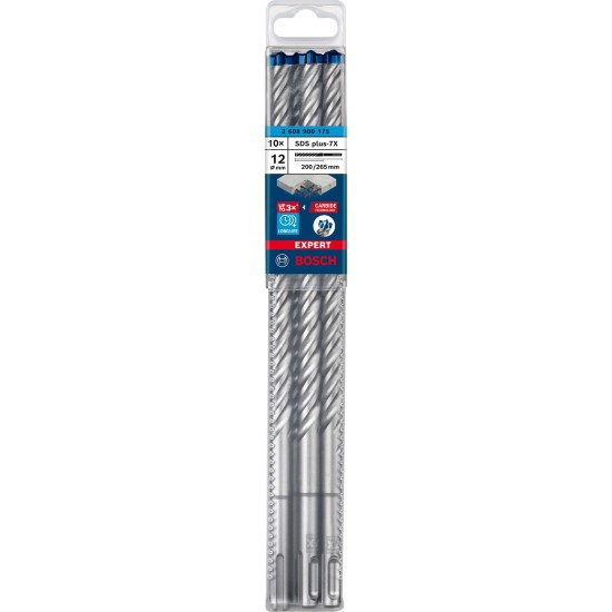 Bosch Expert Hammerbohrer SDS-plus-7X, Ø 12mm, 10 Stück