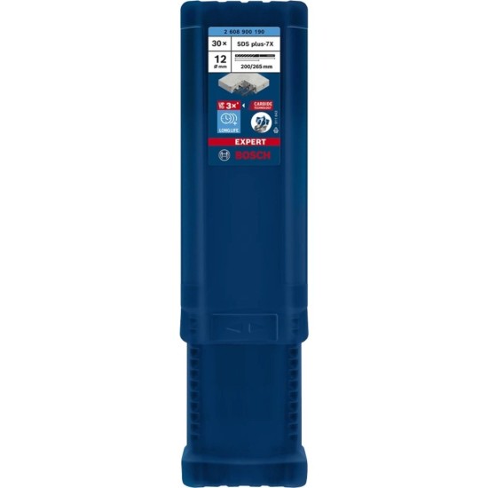 Bosch Expert Hammerbohrer SDS-plus-7X, Ø 12mm, 30 Stück