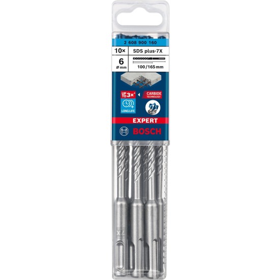 Bosch Expert Hammerbohrer SDS-plus-7X, Ø 6mm, 10 Stück