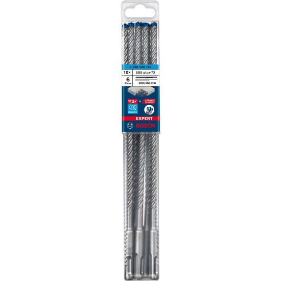 Bosch Expert Hammerbohrer SDS-plus-7X, Ø 6mm, 10 Stück