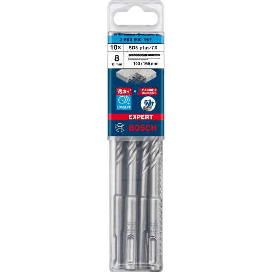 Bosch Expert Hammerbohrer SDS-plus-7X, Ø 8mm, 10 Stück