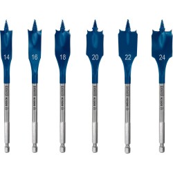 Bosch Expert Self Cut Speed Flachfräsbohrer-Satz, 6-teilig,  Ø 14 - 24mm