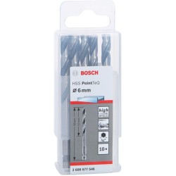 Bosch HSS-Spiralbohrer PointTeQ Hex, Ø 6mm