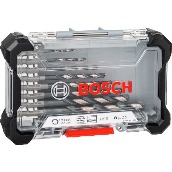 Bosch HSS-Spiralbohrer-Satz Impact Control, 8-teilig