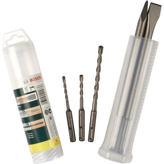 Bosch Meißel- und Hammerbohrer-Set SDS-plus, Meißel- & Bohrer-Satz