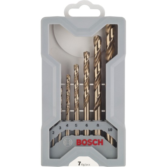 Bosch Mini X-Line Metallbohrer-Set HSS-Co, 7-teilig, Bohrer-Satz