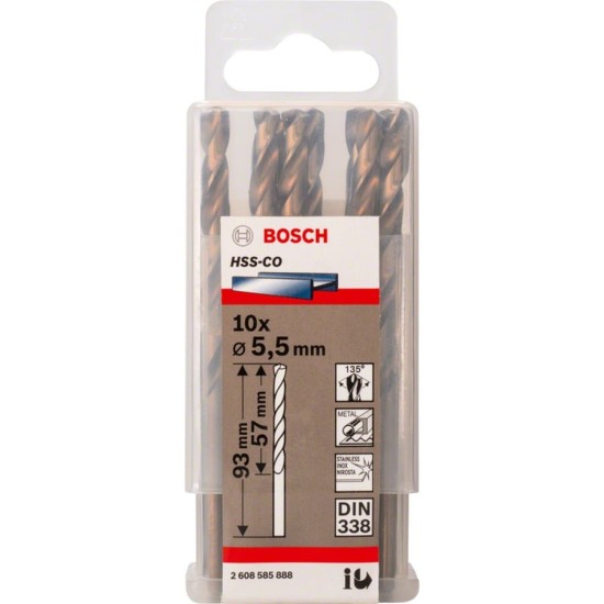 Bosch PRO Stainless Steel HSS-Co Spiralbohrer, Ø 5,5mm