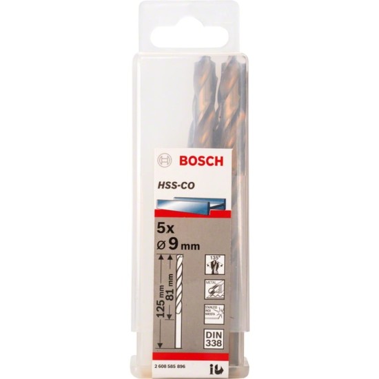 Bosch PRO Stainless Steel HSS-Co Spiralbohrer, Ø 9,0mm