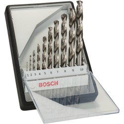 Bosch RobustLine HSS-Spiralbohrer-Satz, 135°, 10-teilig