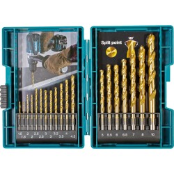 Makita Metallbohrer-Set HSS-Tin, 19-teilig, Bohrer-Satz