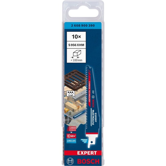 Bosch Expert Säbelsägeblatt ‘Multi Material’ S 956 XHM, 10 Stück