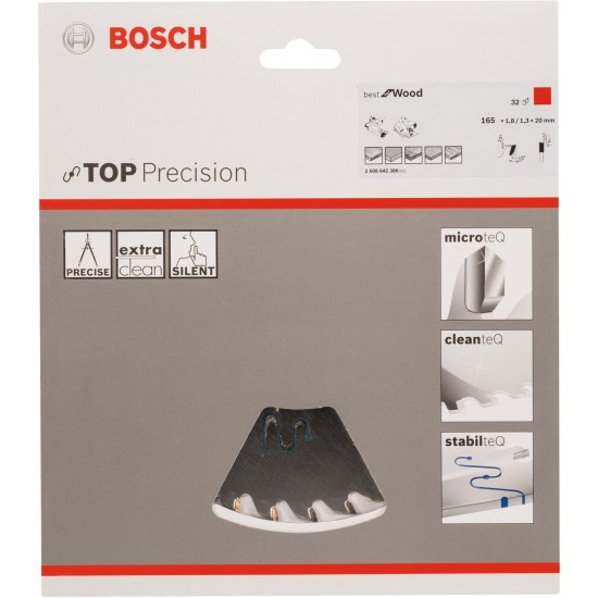 Bosch Kreissägeblatt Best for Wood, Ø 165mm, 32Z